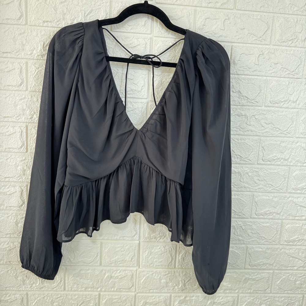 H & M. Size M. Elegant Black Women's Top